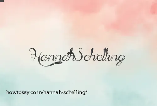 Hannah Schelling