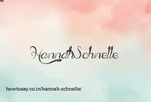 Hannah Schnelle