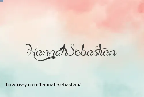 Hannah Sebastian