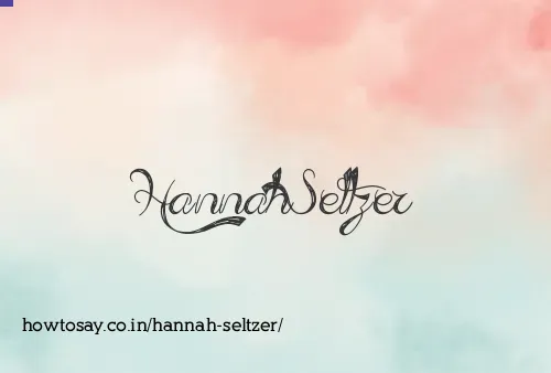 Hannah Seltzer