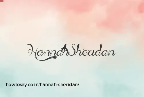 Hannah Sheridan