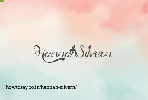 Hannah Silvern