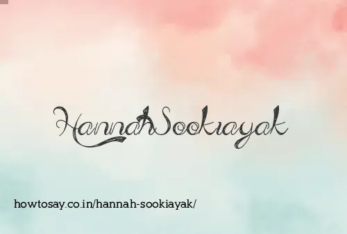 Hannah Sookiayak