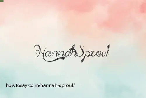 Hannah Sproul