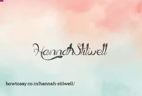 Hannah Stilwell