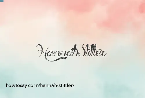 Hannah Stittler