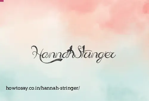 Hannah Stringer