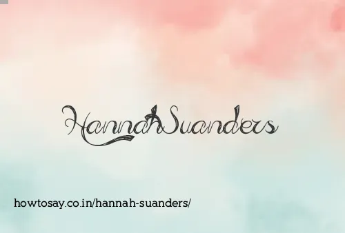 Hannah Suanders