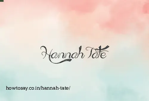 Hannah Tate