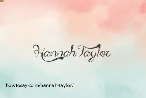 Hannah Taylor