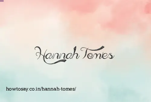 Hannah Tomes