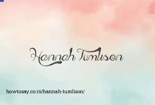 Hannah Tumlison