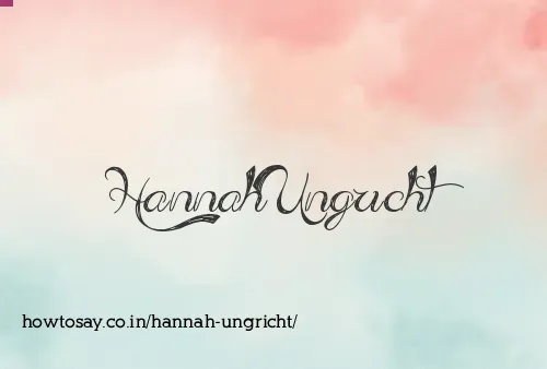 Hannah Ungricht