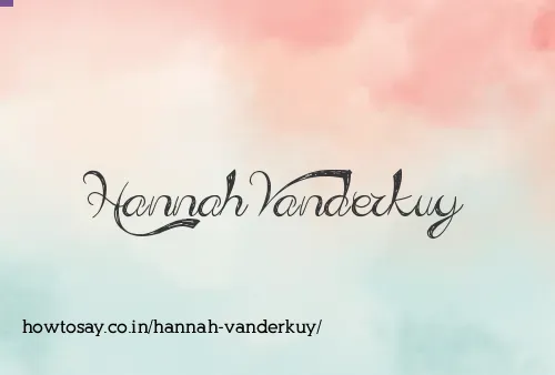 Hannah Vanderkuy