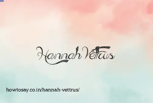 Hannah Vettrus