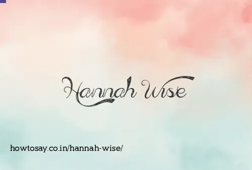 Hannah Wise