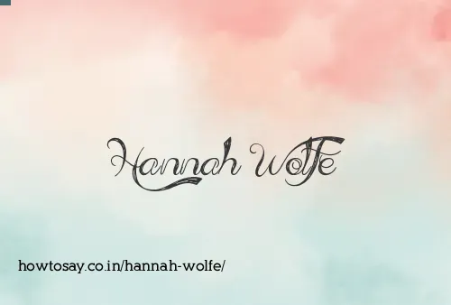 Hannah Wolfe