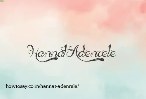 Hannat Adenrele