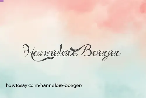 Hannelore Boeger