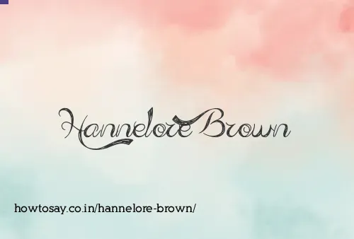 Hannelore Brown