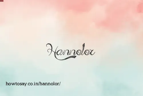 Hannolor