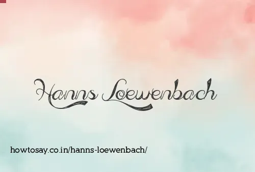Hanns Loewenbach