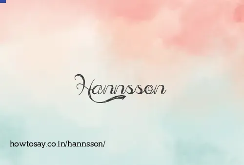 Hannsson