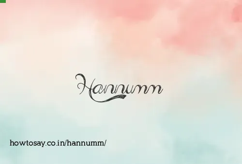 Hannumm