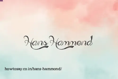 Hans Hammond