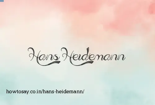 Hans Heidemann