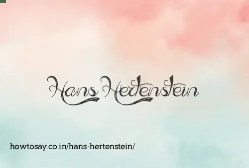 Hans Hertenstein