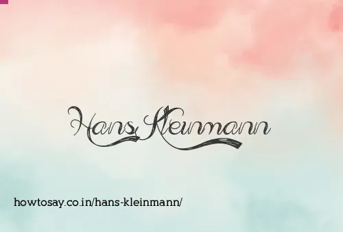 Hans Kleinmann