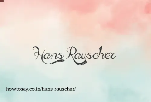 Hans Rauscher