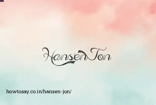 Hansen Jon