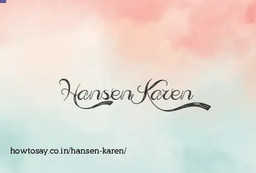 Hansen Karen