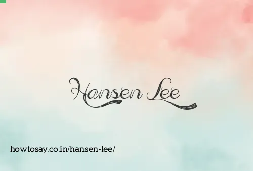 Hansen Lee
