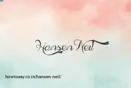 Hansen Neil