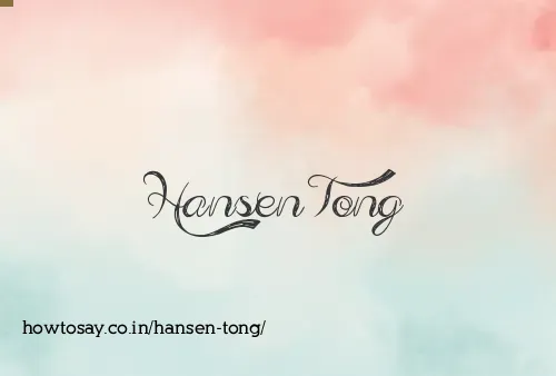 Hansen Tong