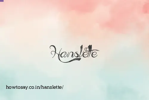 Hanslette