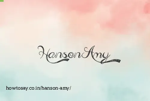 Hanson Amy