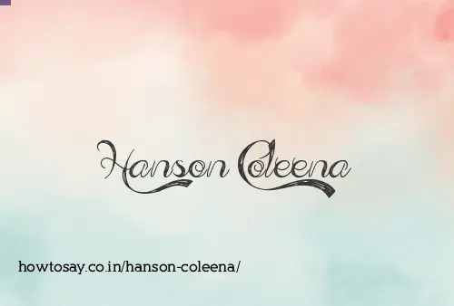 Hanson Coleena