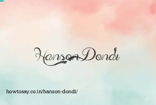 Hanson Dondi