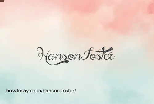 Hanson Foster