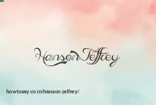 Hanson Jeffrey