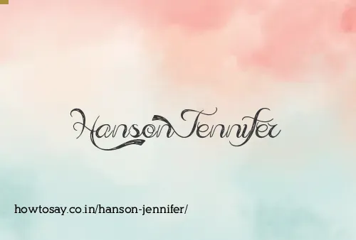 Hanson Jennifer
