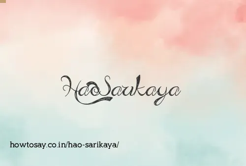 Hao Sarikaya