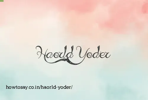 Haorld Yoder