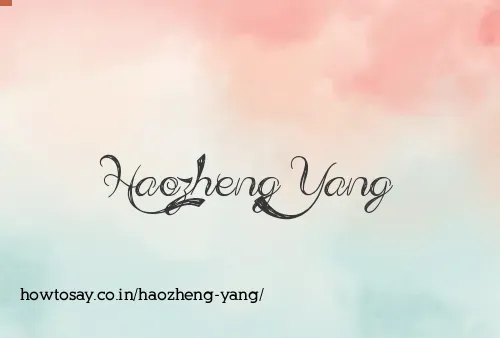 Haozheng Yang