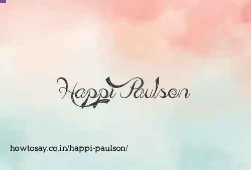 Happi Paulson