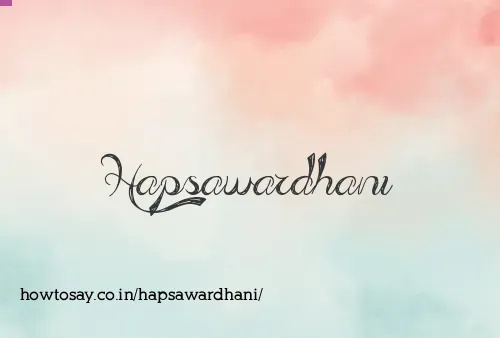Hapsawardhani